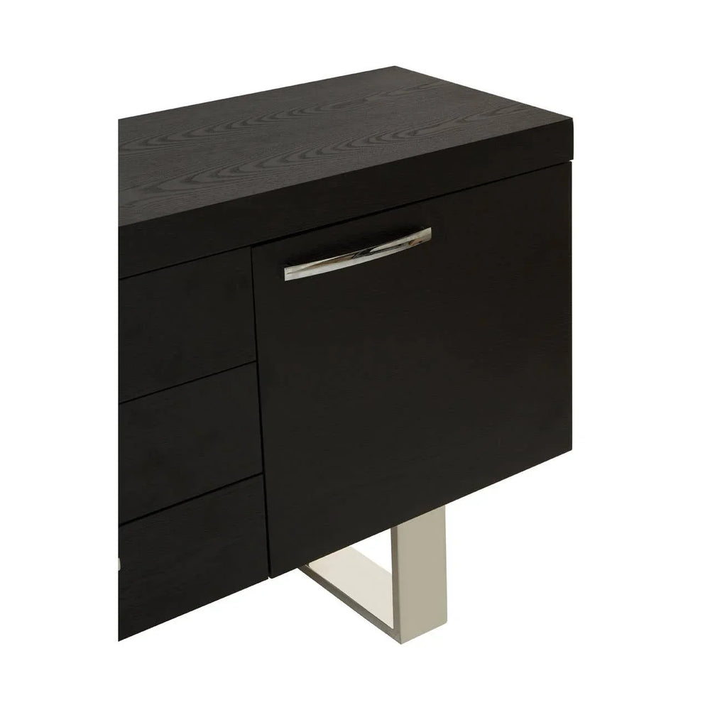 Elegant Elm Wood Sideboard with Ample Storage