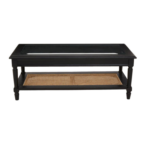 Rattan & Glass Coffee Table
