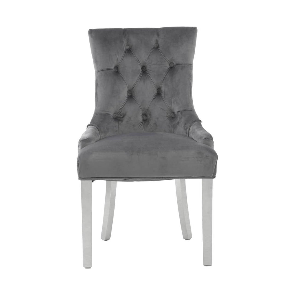 Diamond Tufted Velvet Dining Chair