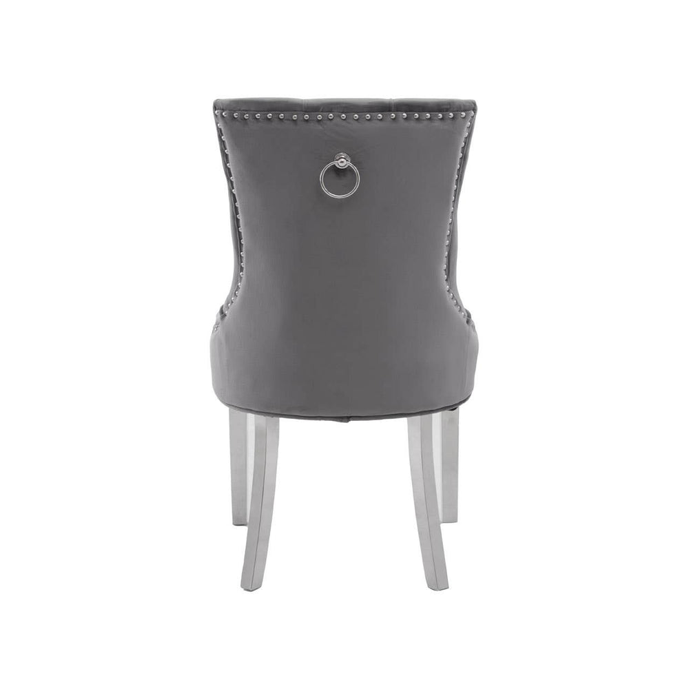 Diamond Tufted Velvet Dining Chair