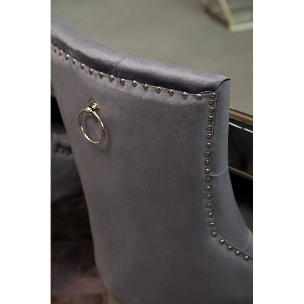 Diamond Tufted Velvet Dining Chair