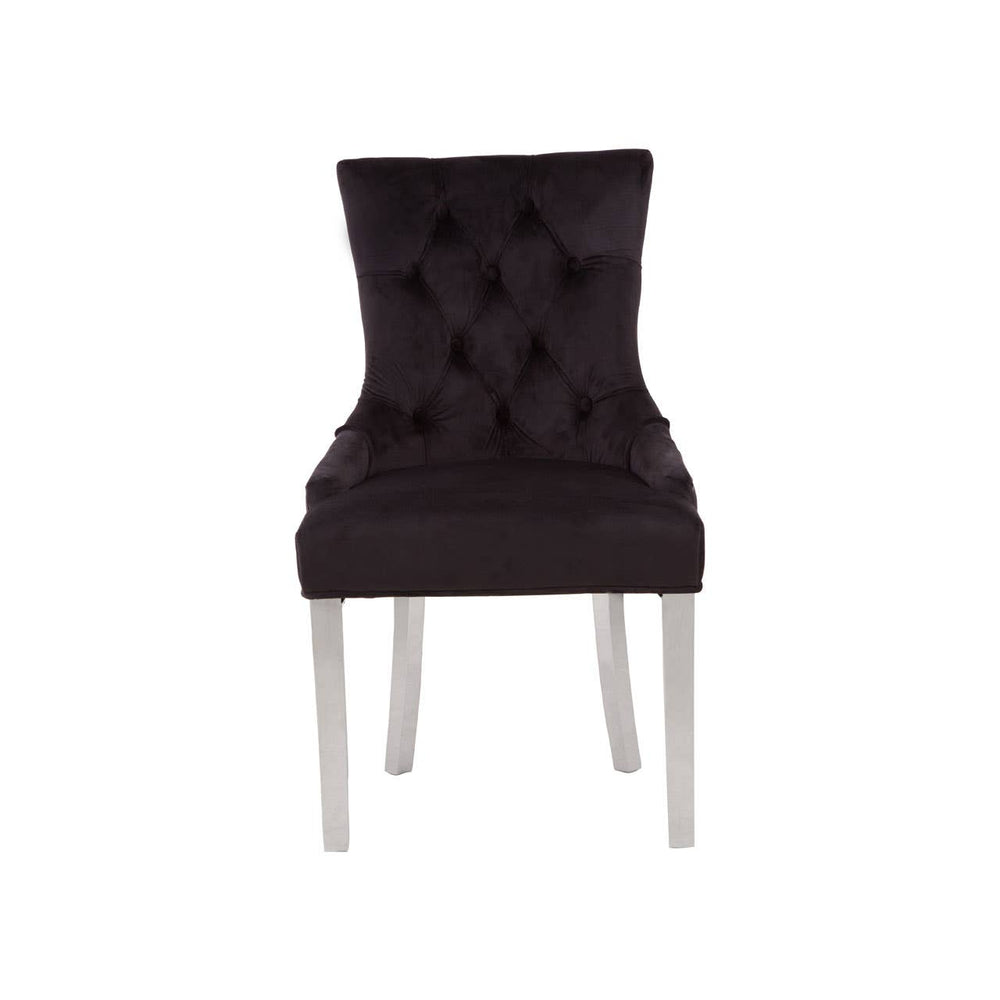 Luxe Diamond Velvet Dining Chair