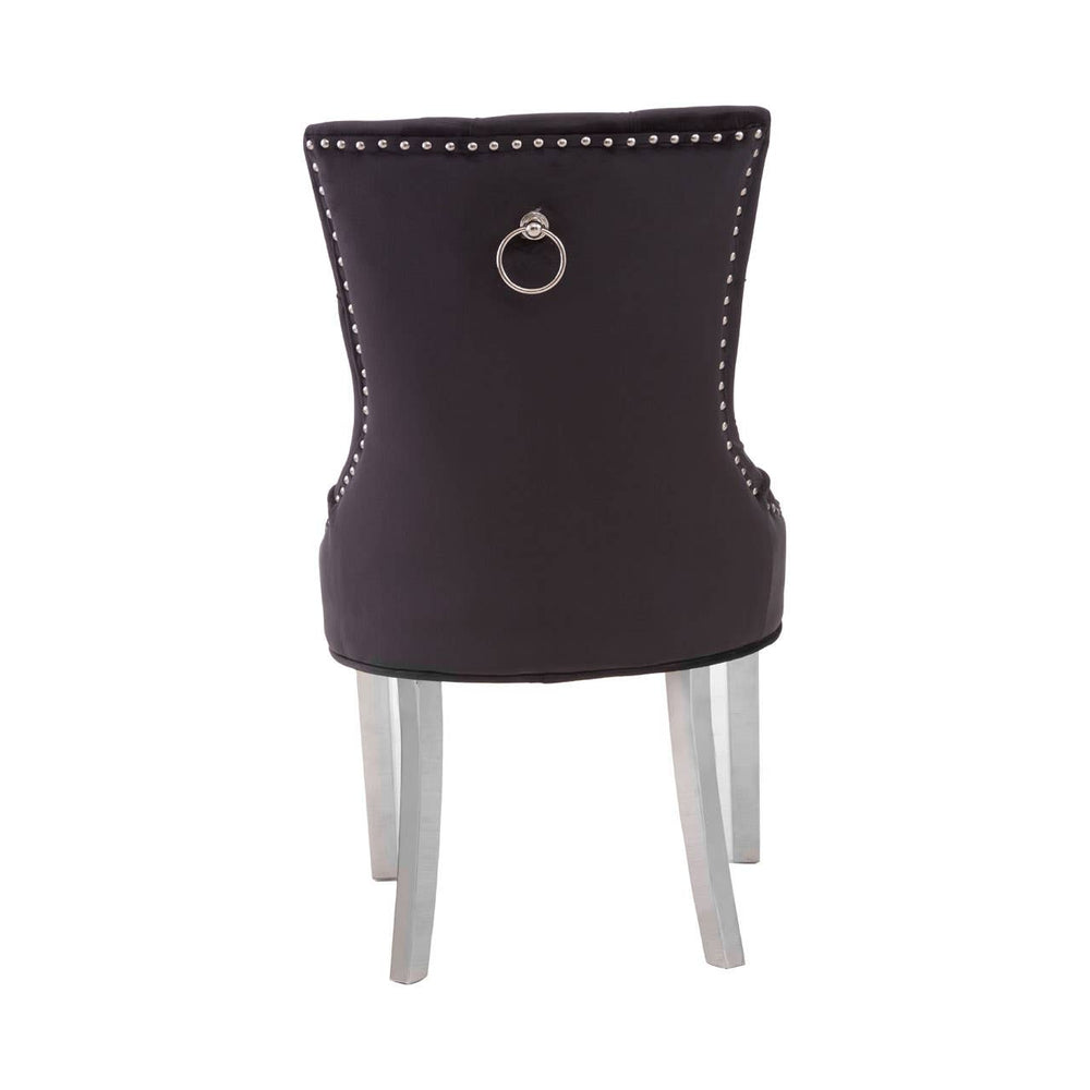 Luxe Diamond Velvet Dining Chair