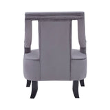 Luxe Grey Velvet Accent Chair