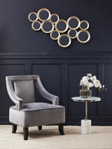 Luxe Grey Velvet Accent Chair