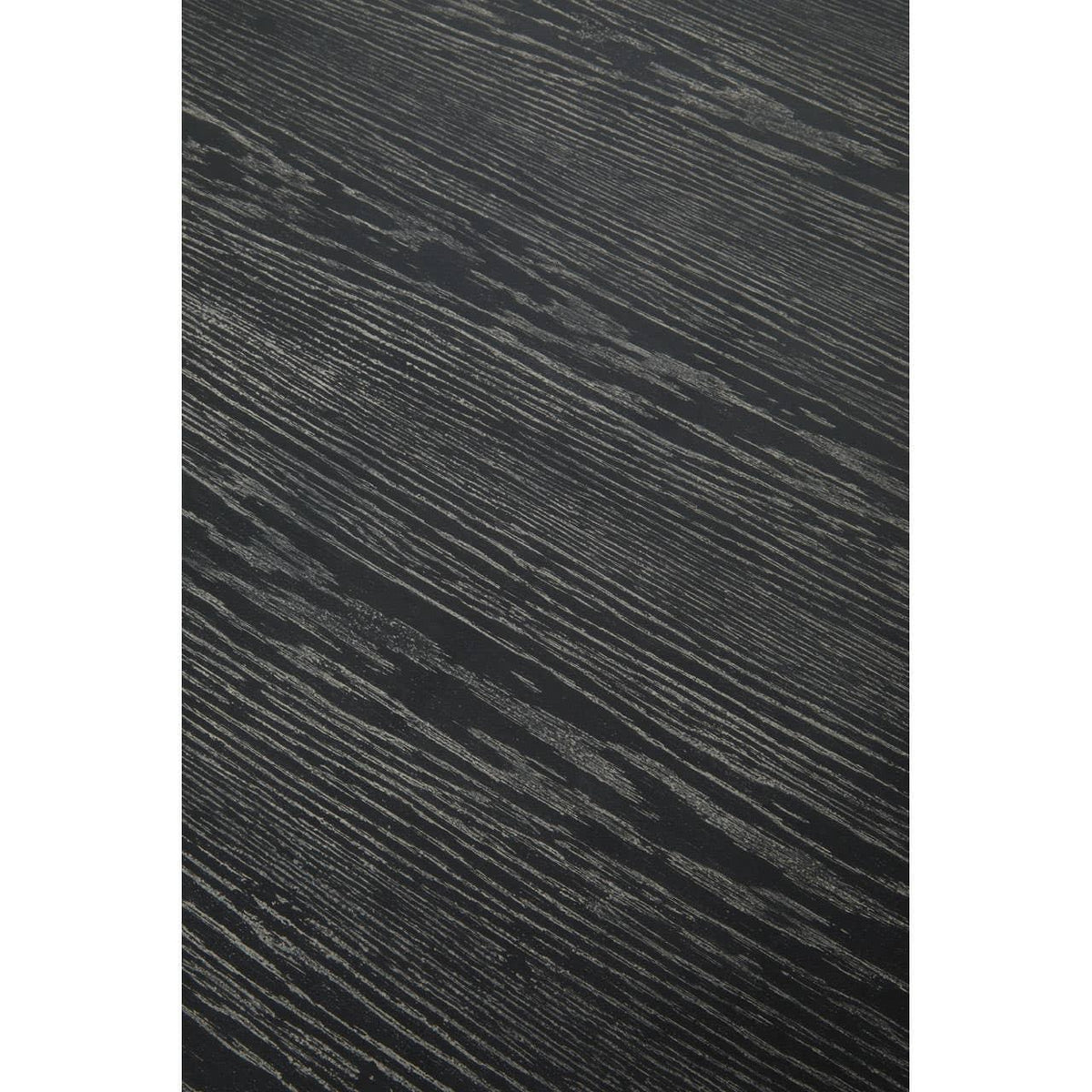 Black wood grain tabletop surface closeup with natural textured pattern