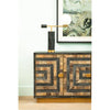 Roselle - Eco-Friendly Wood Sideboard with Labyrinth Patterns
