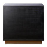 Reclaimed Elm Wood Sideboard with Brass Base - Rustic Charm for Modern Homes