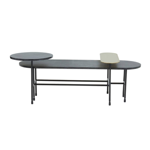 Geometric Black Oak Coffee Table
