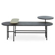 Geometric Black Oak Coffee Table