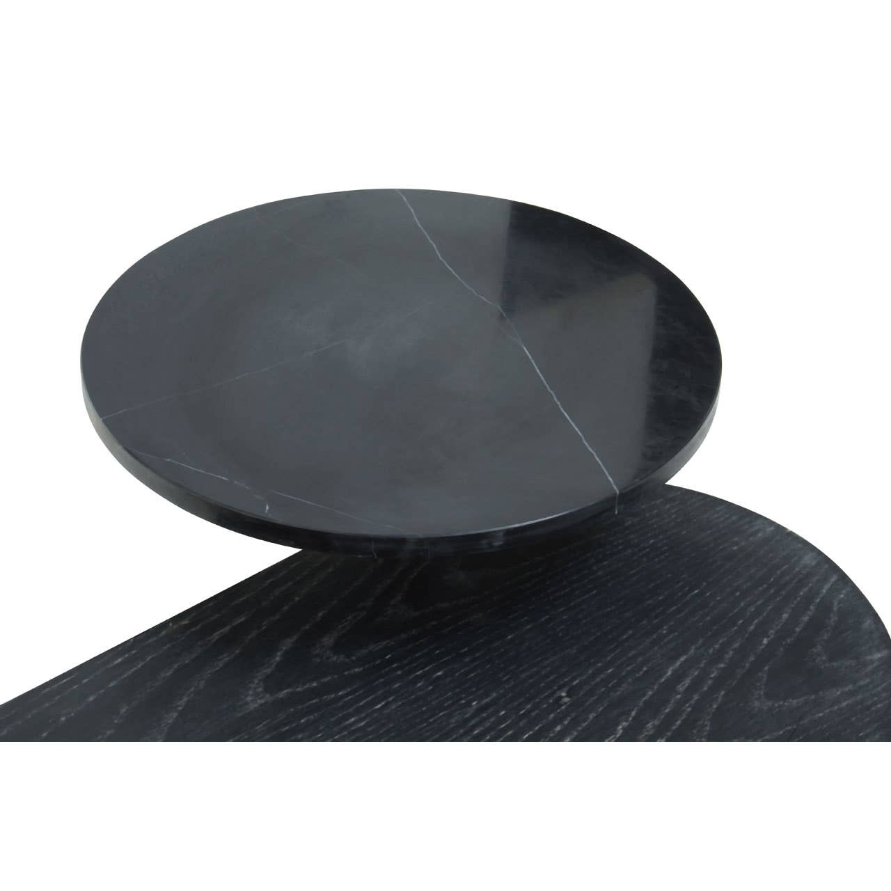 Geometric Black Oak Coffee Table