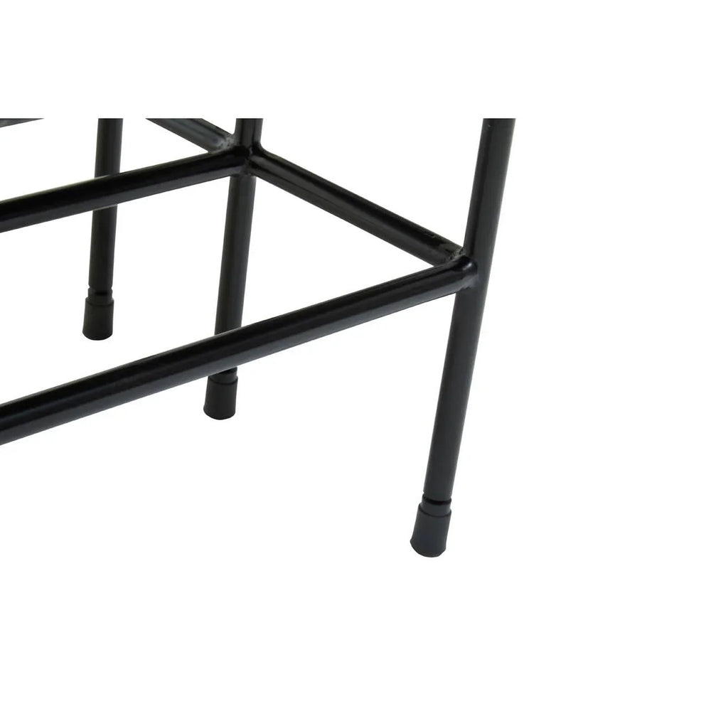Geometric Black Oak Coffee Table