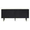 Geometric Charm Recycled Elm Sideboard with Black Legs