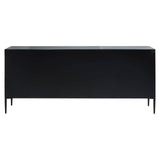 Rustic Charm Pine Wood Sideboard with Iron Frame