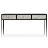 Geometric Carved Console Table
