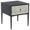 Geometric Carved Side Table