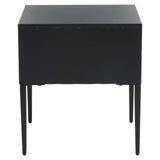 Geometric Carved Side Table