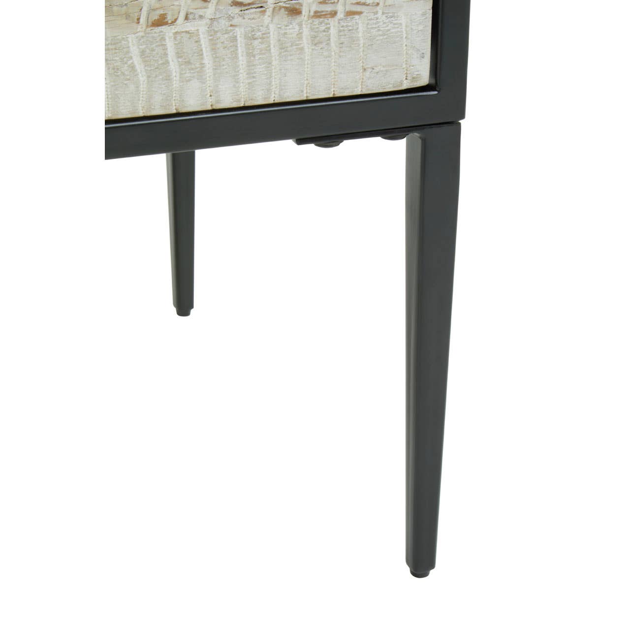 Geometric Carved Side Table