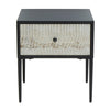 Geometric Carved Side Table