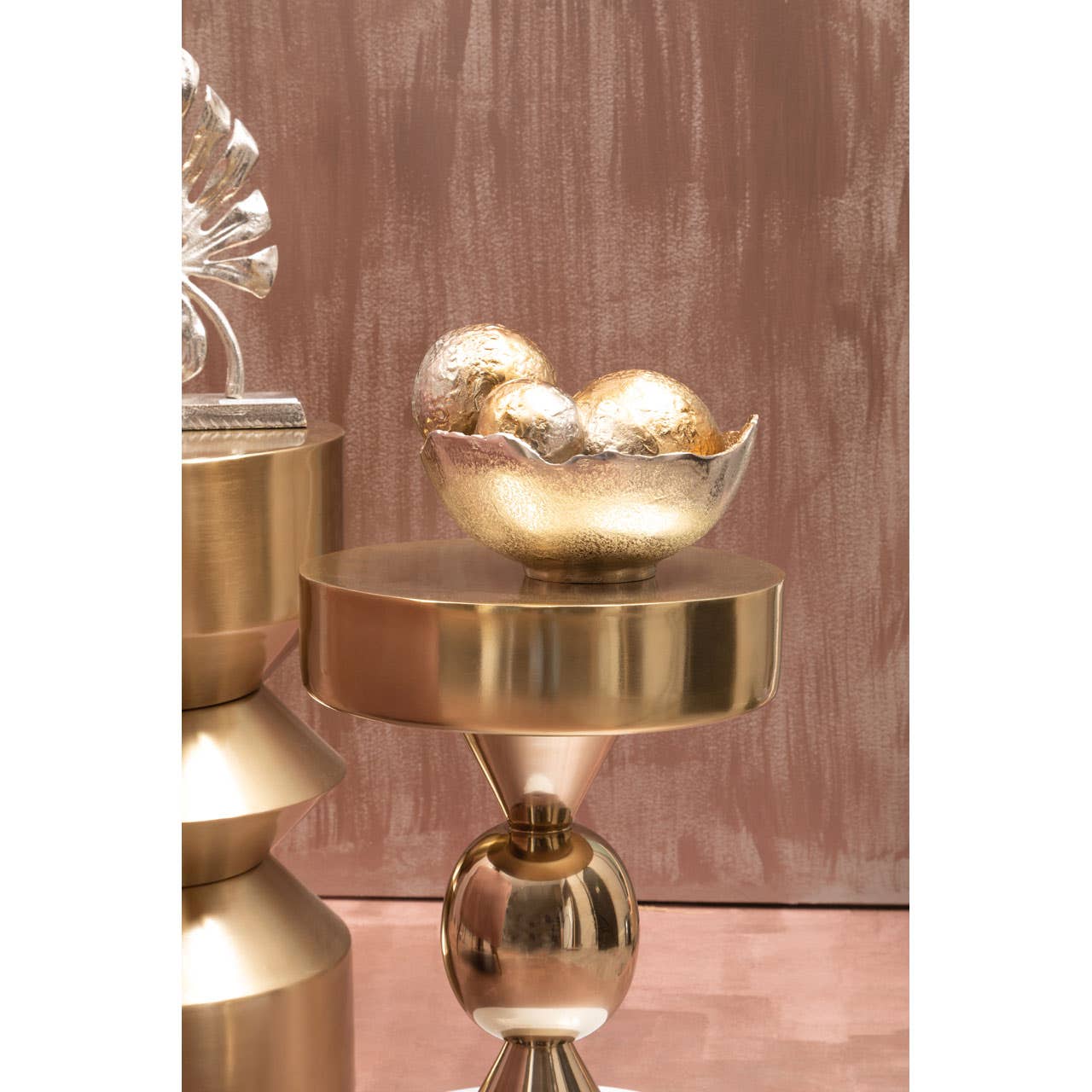 Glam Gold Tiered Side Table
