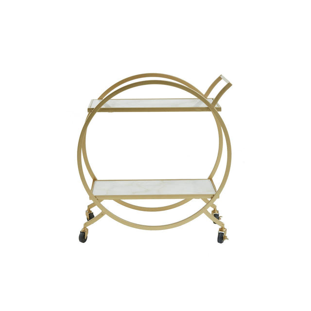 Luxe Marble Gold Drinks Trolley