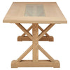 Rustic Oak Glass Dining Table