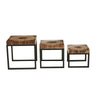 Rustic Teak Plug Tables