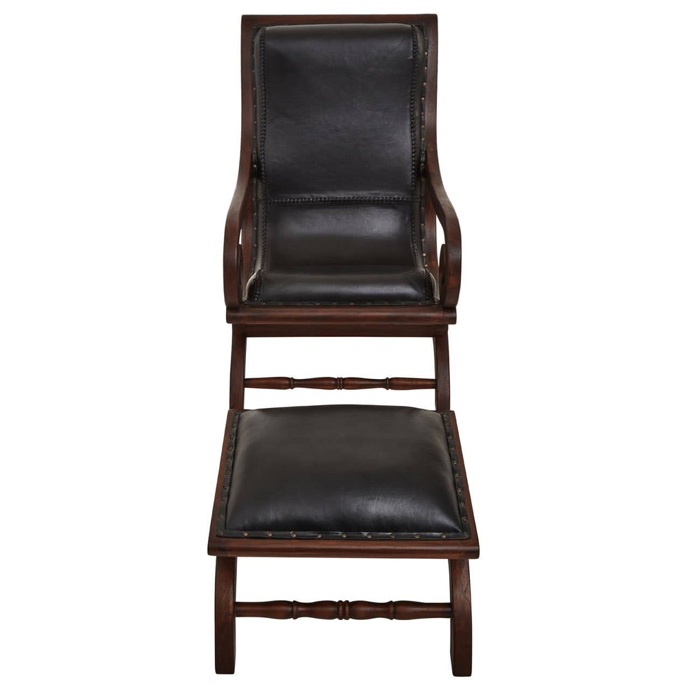 Luxe Teak Leather Lounge Set