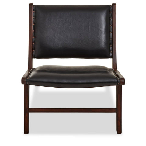 Boho Leather Lounge Chair