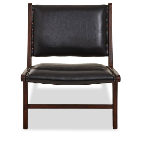 Boho Leather Lounge Chair