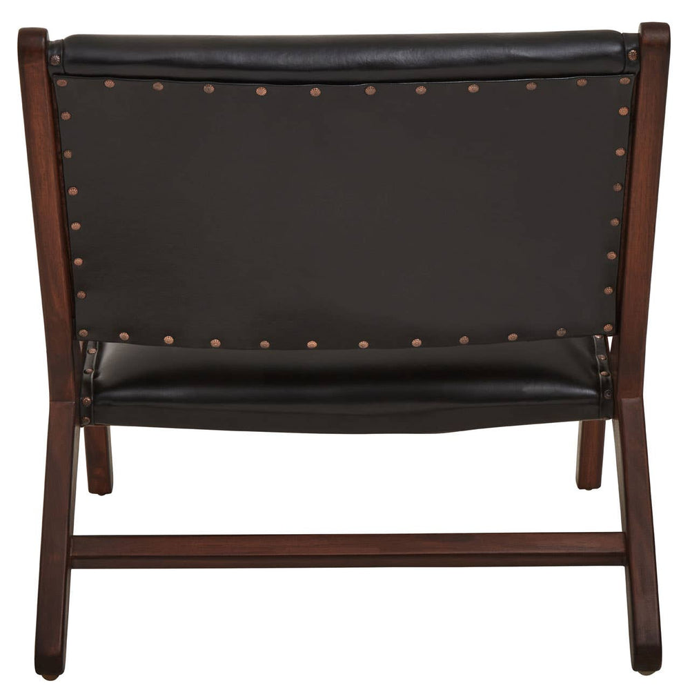 Boho Leather Lounge Chair