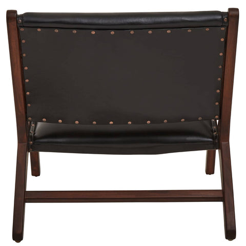Boho Leather Lounge Chair
