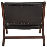 Boho Leather Lounge Chair