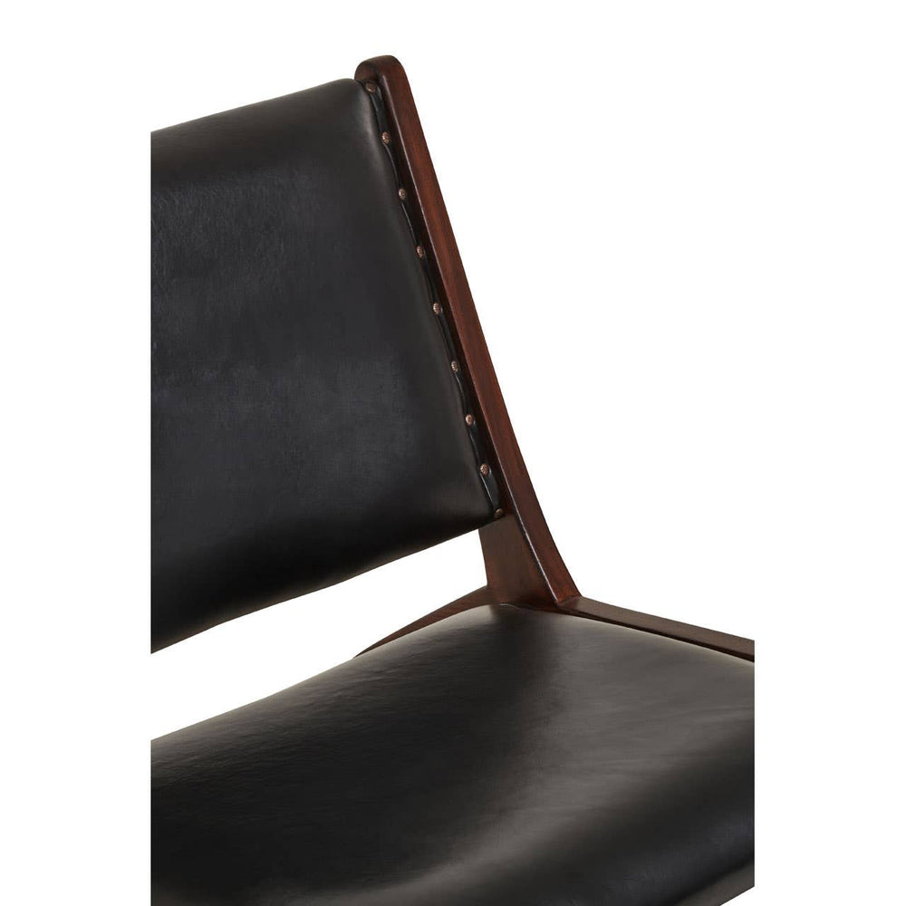 Boho Leather Lounge Chair
