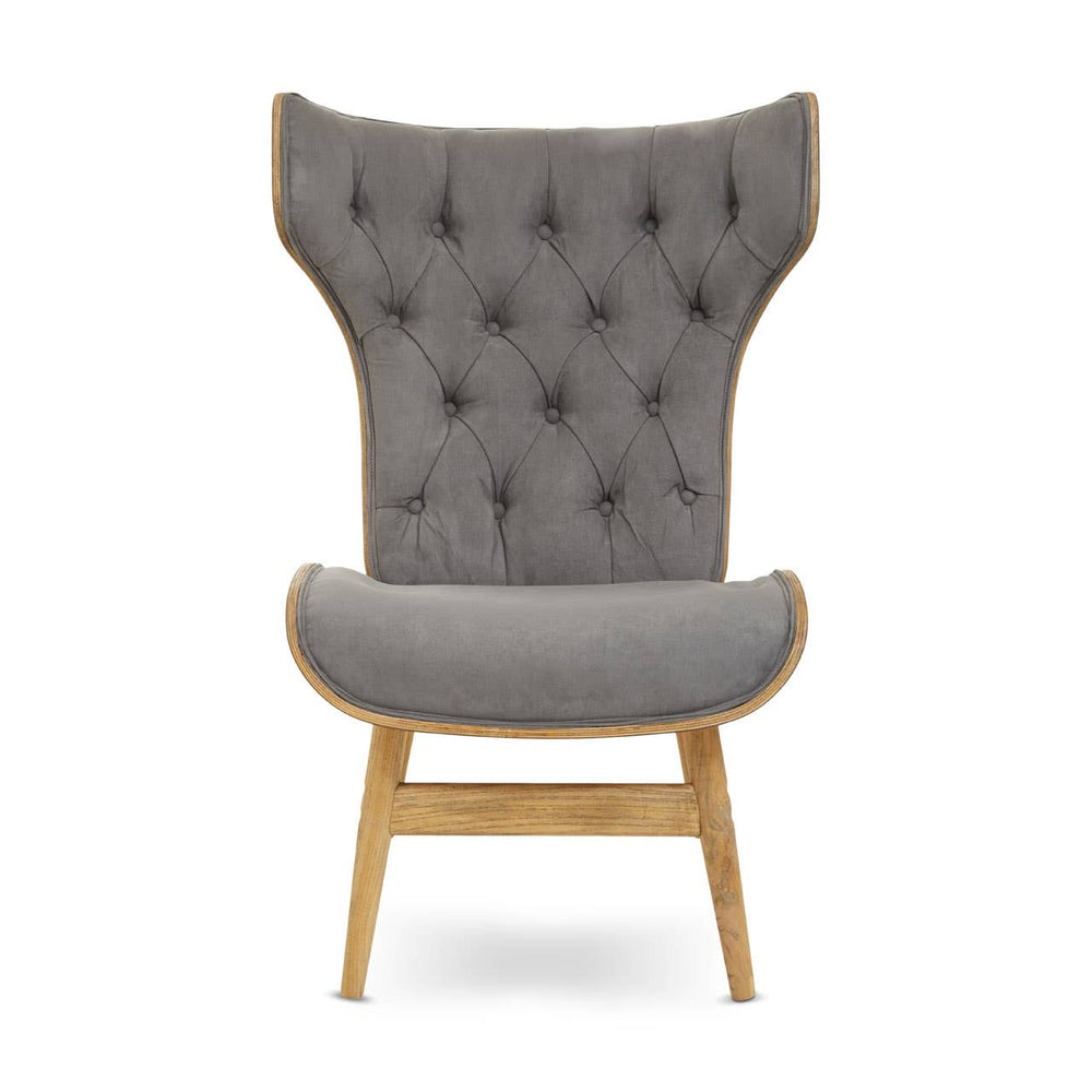 Modern Wingback Velvet Accent Chair