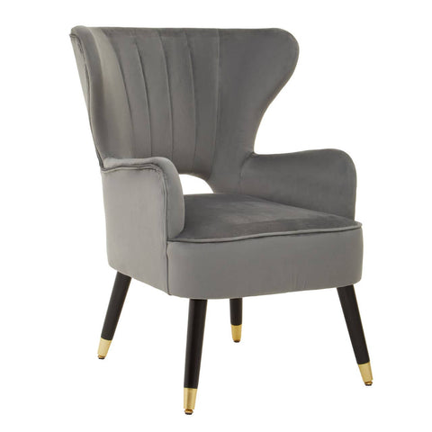 Luxe Velvet Wingback Armchair