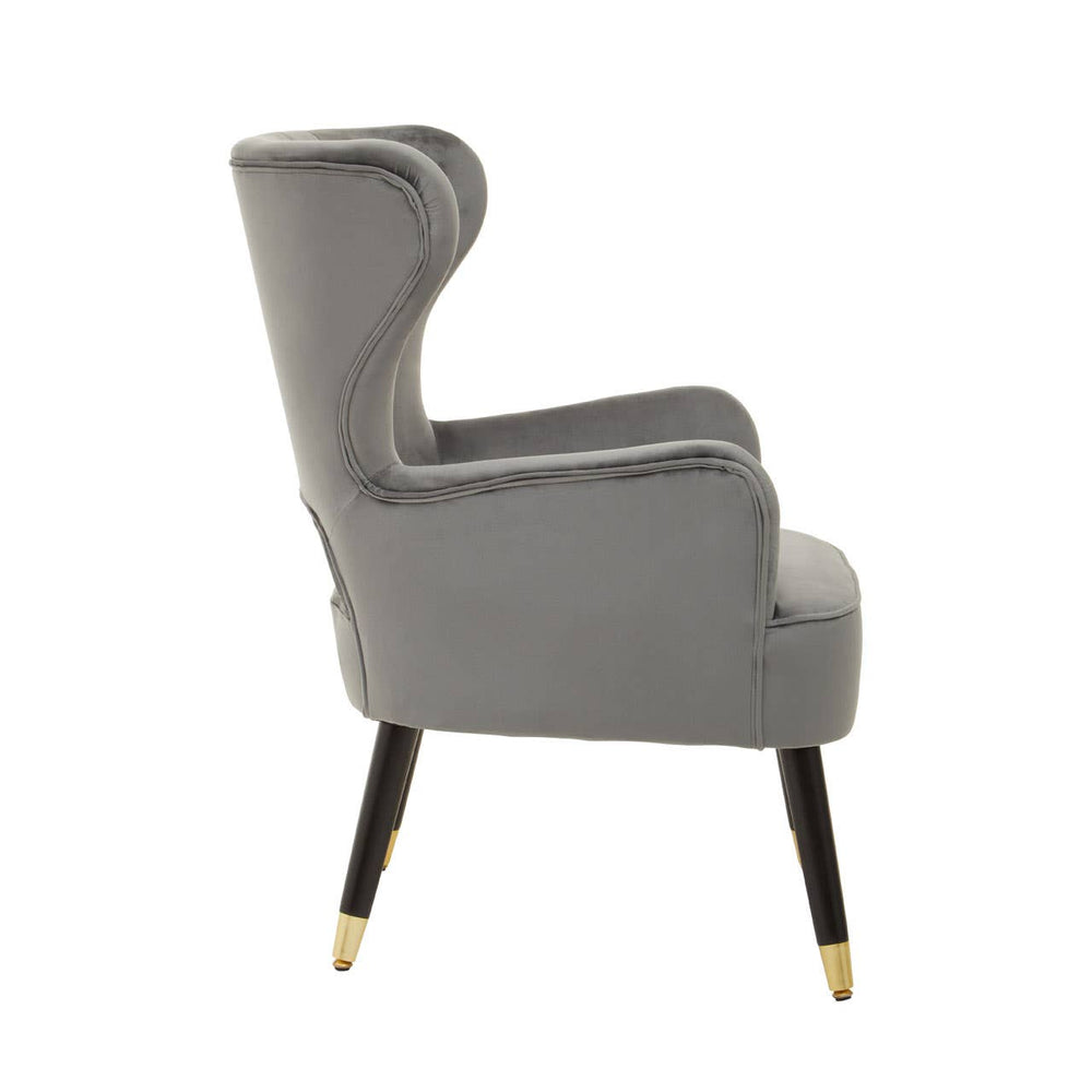 Luxe Velvet Wingback Armchair