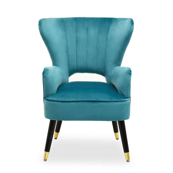 Luxe Green Velvet Accent Chair