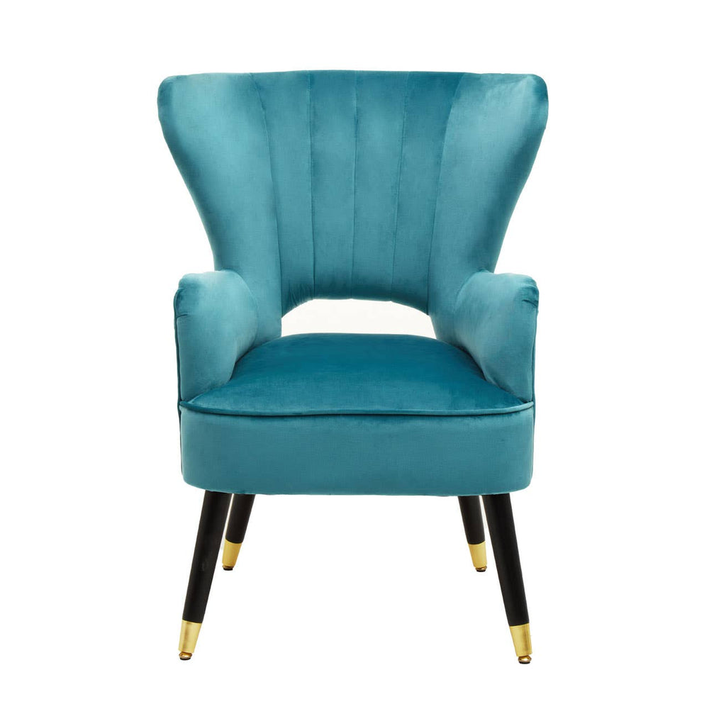 Luxe Green Velvet Accent Chair