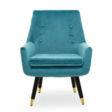 Luxe Green Velvet Accent Chair