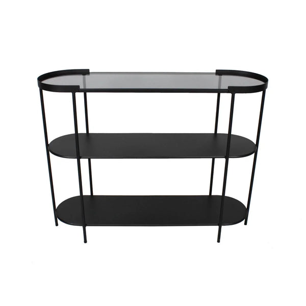 Streamline Gray Glass Console