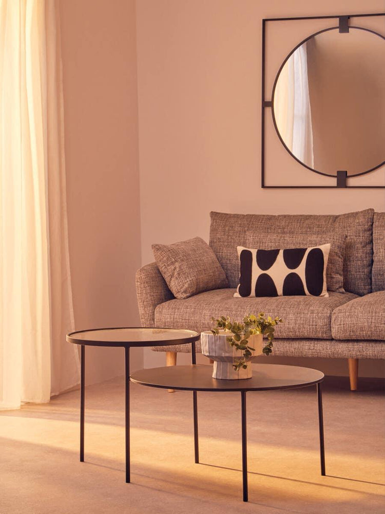 Sleek Glass Metal Coffee Table