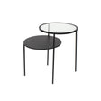 Glass Top Metal End Table