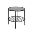 Modern Glass Iron End Table