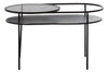Tiered Glass Iron Side Table
