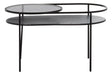 Tiered Glass Iron Side Table