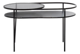 Tiered Glass Iron Side Table