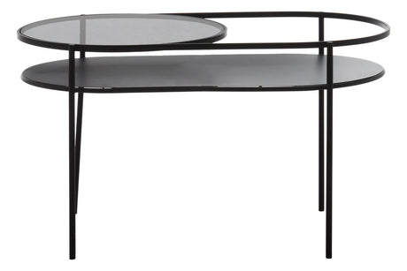 Tiered Glass Iron Side Table