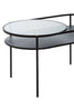 Tiered Glass Iron Side Table