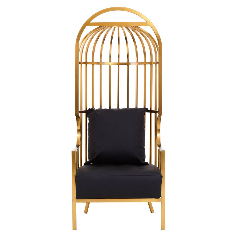 Luxe Gold Cage Chair